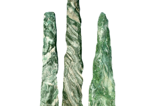 Mramor POLAR GREEN M61 sloup podřezaný solitérní kámen